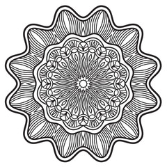 Abstract mandala graphic design decorative elements isolated on white color background for abstract concepts