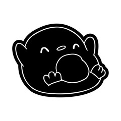 cartoon icon kawaii of a cute penguin