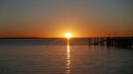 Fototapeta na wymiar Fraser Island sunset