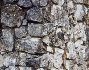 A Weathered Grey Stone Wall