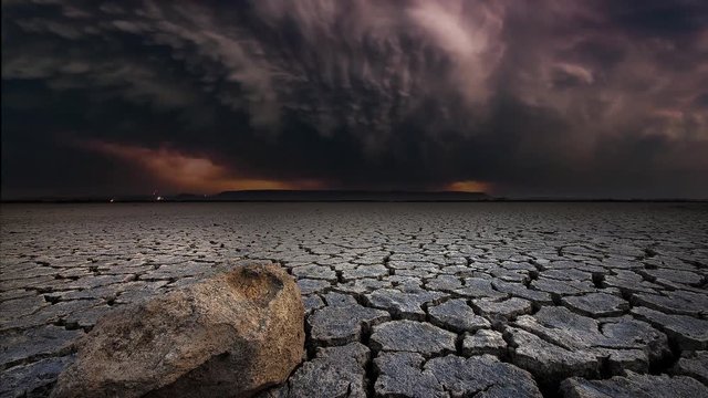 Time Lapse of Thunderstorm Formation Over Dry Lake Bed