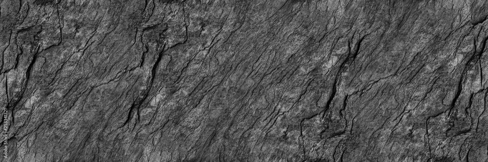 Poster horizontal black stone texture for pattern and background