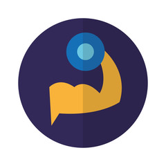 fitness arm with barbell