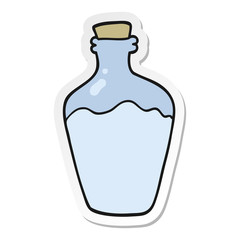 sticker of a cartoon water bottle