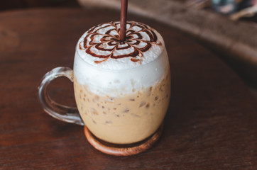 coffee with ice in glass