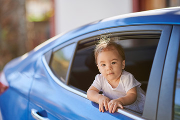 Funny small baby girl