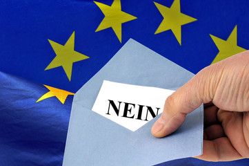 Stimmzettel gegen die Europäische Union