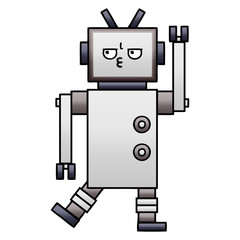 gradient shaded cartoon robot