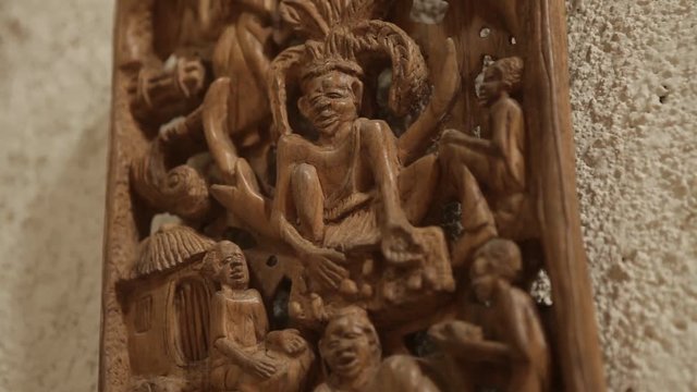 Malawi Wood carving close up