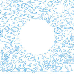 海の魚フレーム