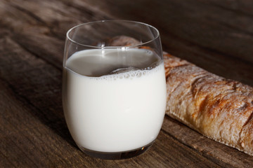 Glass of fresh milk