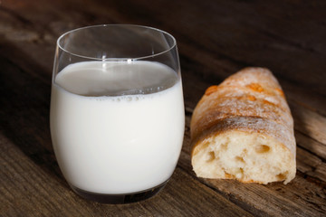 Glass of fresh milk