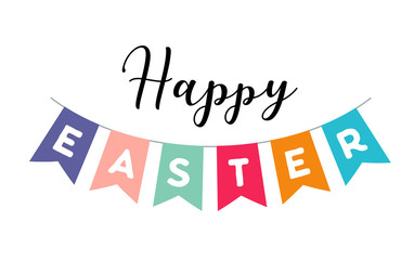 Happy Easter vector illustration, banner and poster