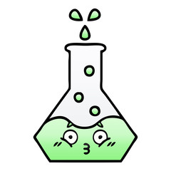 gradient shaded cartoon science beaker