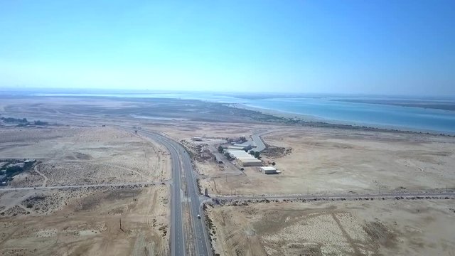 Aerial Shot: Flying Over an abandoned airport in Umm Al Quwain UAE