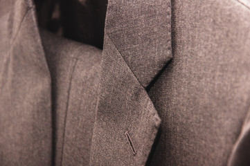Grey formal suit detail