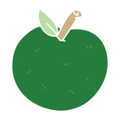 quirky hand drawn cartoon apple