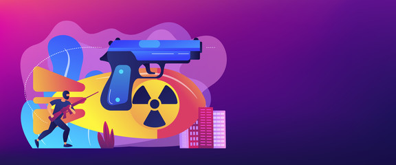 International terrorism concept banner header.
