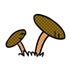 cartoon doodle of some mushrooms