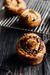 french chocolate bun