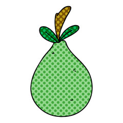 quirky comic book style cartoon pear