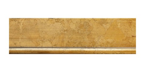 Golden (gilded) wood panel isolated on white background