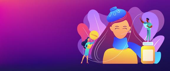 Seasonal affective disorder concept banner header.