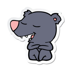 sticker of a cartoon bear