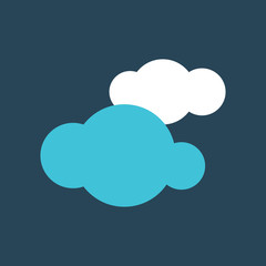 Silhouette icon two clouds