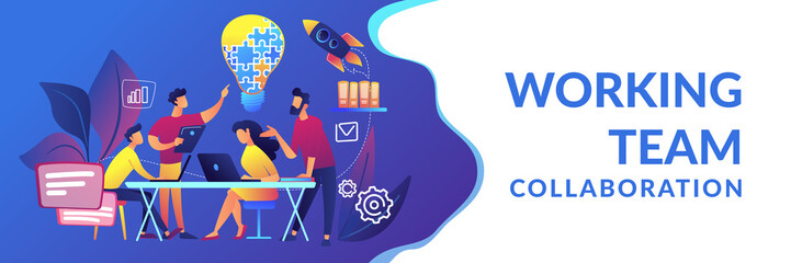 Collaboration concept banner header.