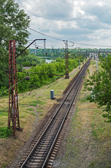 Single track railway