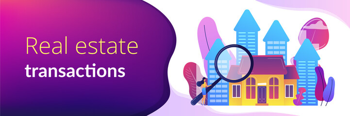 Real estate concept banner header.