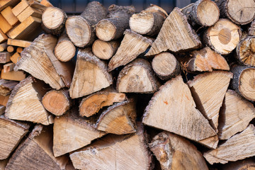 Fototapeta premium Kaminholz, Feuerholz