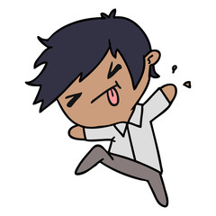 cartoon of a kawaii cute boy