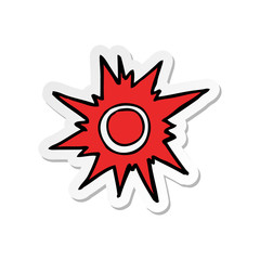 sticker of a cartoon push button