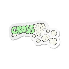 retro distressed sticker of a gross cartoon