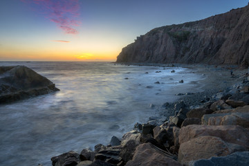 Tall Cliffs of Dana Point After Sunset