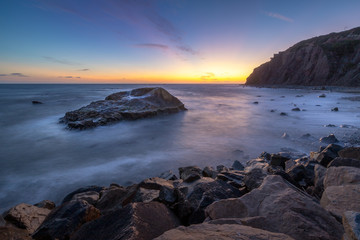 Tall Cliffs of Dana Point After Sunset