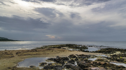 Storm coast of the Caribbean sea