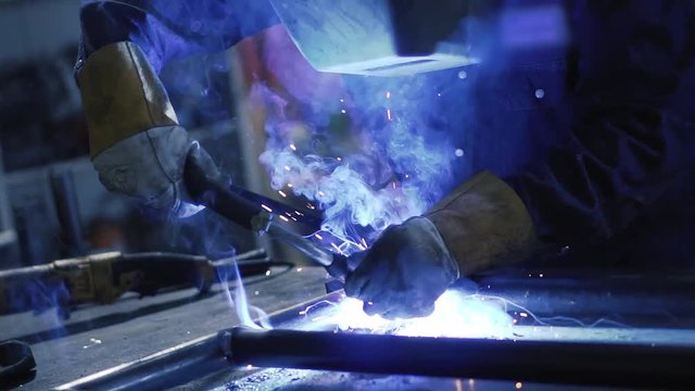 welding in slow motion