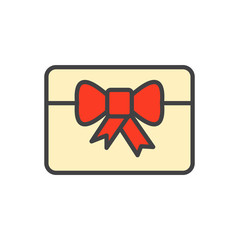 Gifts line icon on background for graphic and web design. Simple vector sign. Internet concept symbol for website button or mobile app.