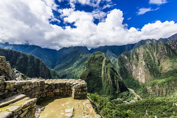 Fototapeta na wymiar Stone Fort in Machu Picchu