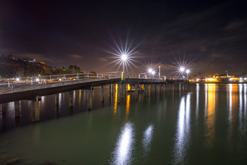 Fototapeta na wymiar Dana Point Pier at Night