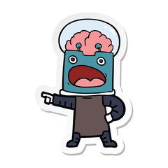 sticker of a cartoon robot