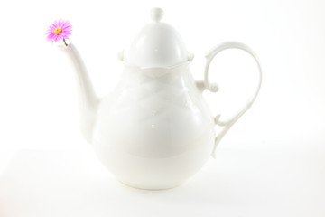 teiera con fiore high key