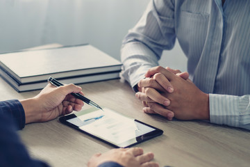 executives and discussing at business meeting, in office, colleagues management.