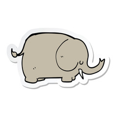 sticker of a cartoon elephant