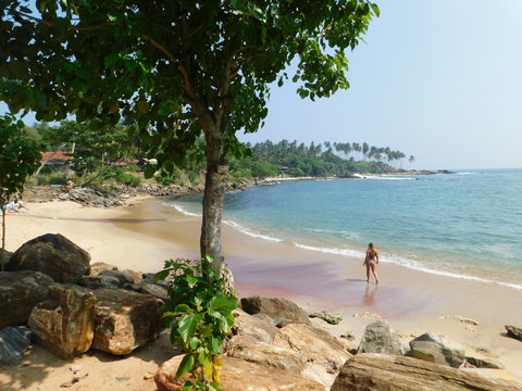 woman on the beach