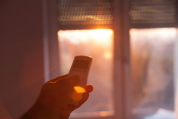 Control of window blinds.