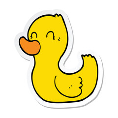 sticker of a cartoon duck